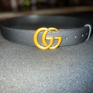 Brand new NEVER worn leather belt with Double G buckle size 120